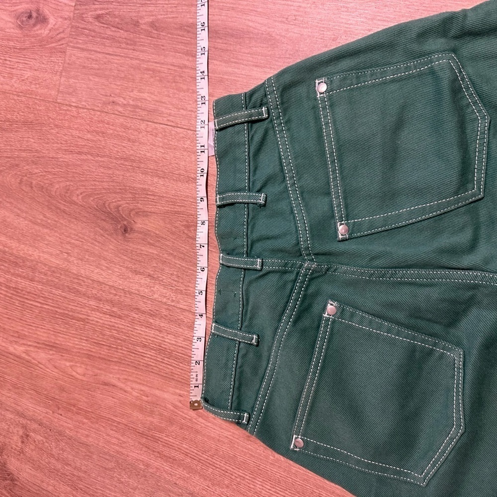 Reformation Green Cowboy High Rise Straight Organic Cotton Jeans size 25 - Picture 9 of 9